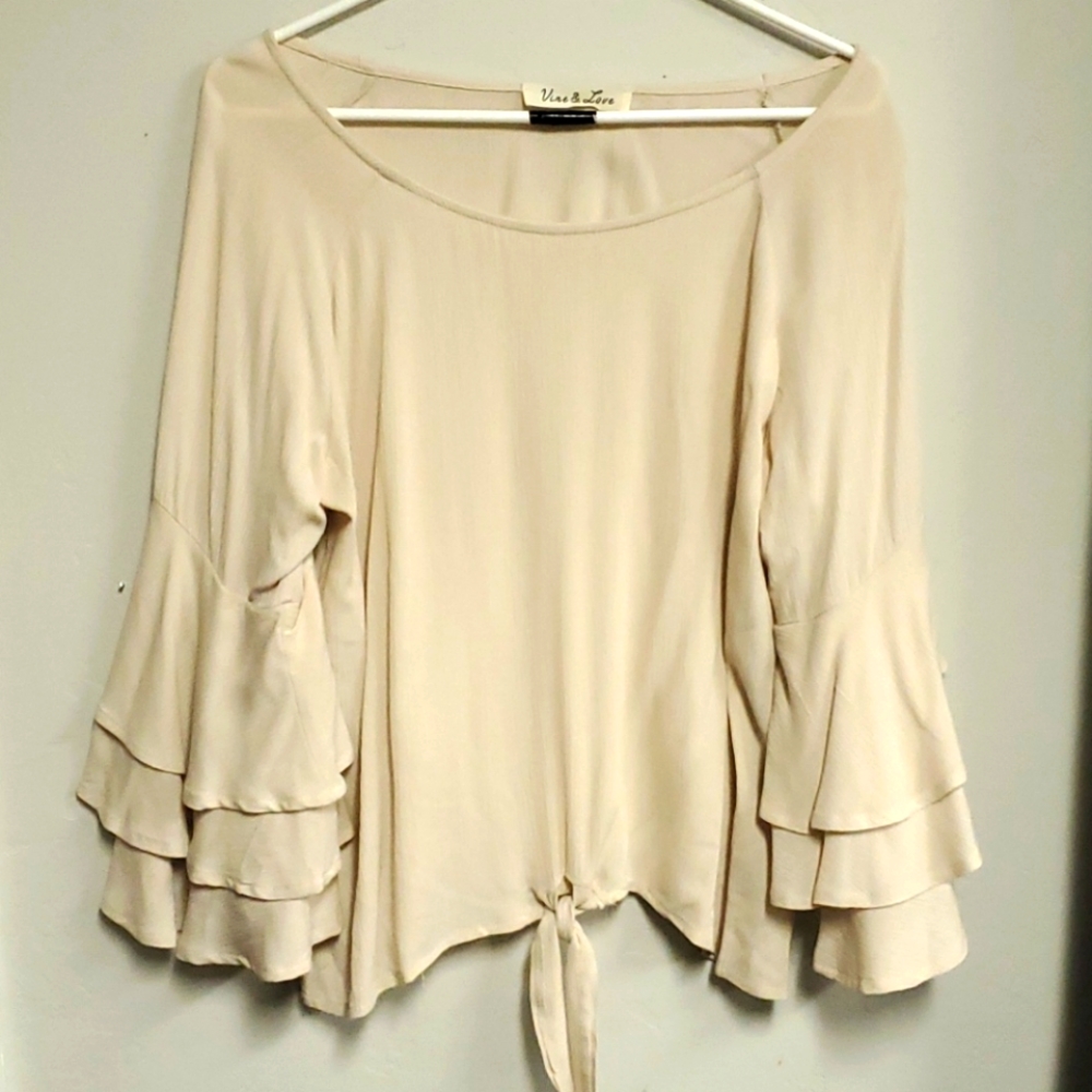 cream blouse